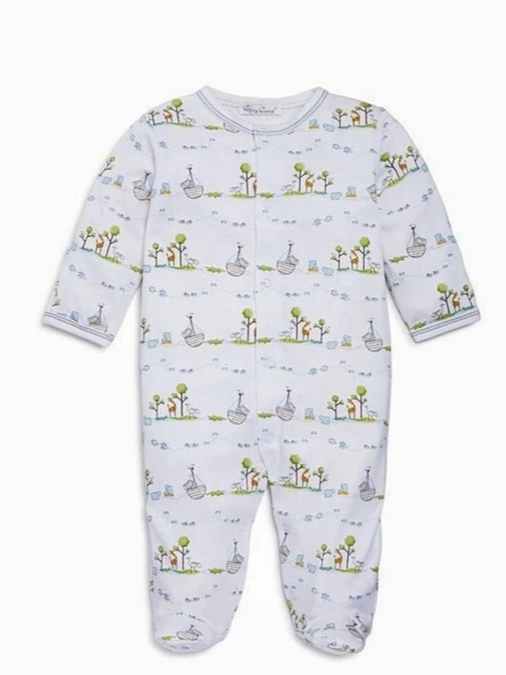 Kissy Kissy Noah’s Ark Print Footie 3-6M